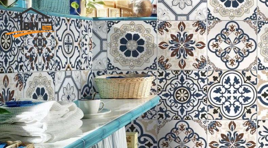 Ứng dụng gạch bông cổ điển 20x20 lát nền phòng bếp