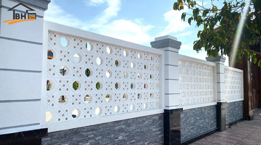 Quy trình thi công hàng rào gạch thông gió BH Home Tiles