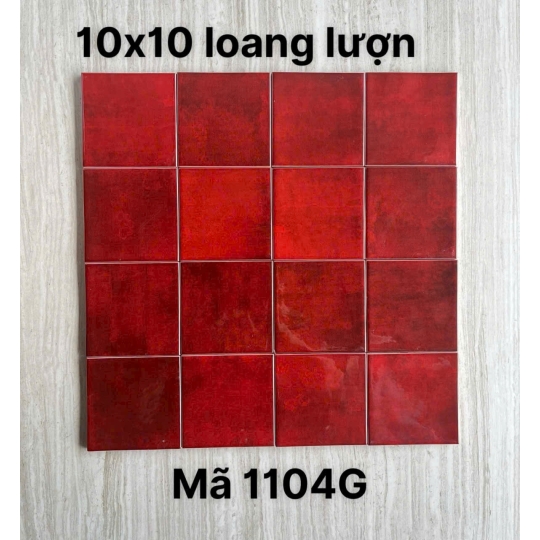 ❤️ GẠCH THẺ 10×10CM BHHOMETILES – SẮC ĐỎ CHO NHỮNG KHÔNG GIAN CÓ CÁ TÍNH