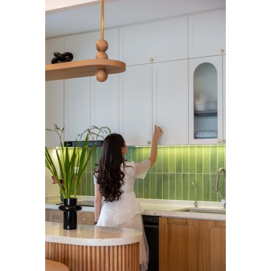 Gạch thẻ xanh mint pastel 75x300mm – Nhẹ nhàng, trẻ trung kiểu Hàn AQUA 75306C