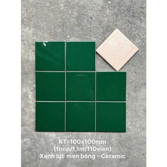 ✨ GẠCH THẺ 10×10CM BHHOMETILES – BỀ MẶT BÓNG, MÀU SẮC CÓ GU