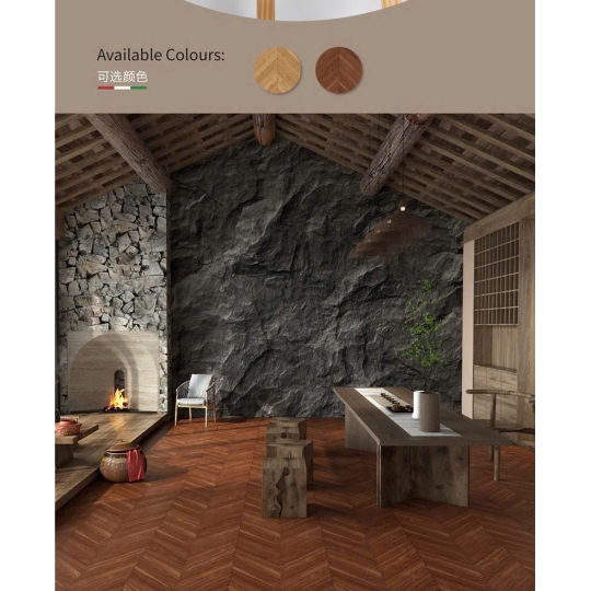 Gạch vân gỗ Indochine Brown 60x60 YS 6959 – Sắc trầm của tinh hoa Đông Dương