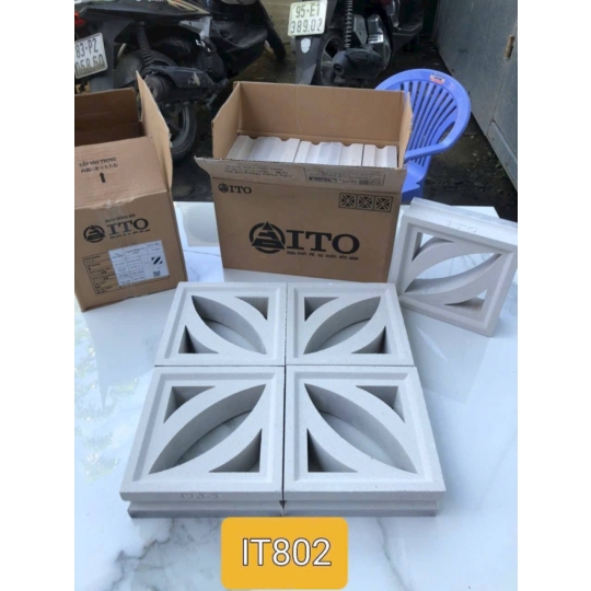 Gạch Bông Gió Ito 802 – Vẻ Đẹp Tối Giản Tạo Điểm Nhấn Kiến Trúc Hiện Đại Bhhometiles