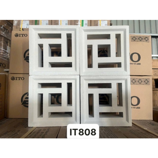 Gạch Bông Gió Ito GB 808 – Hình Khối Tối Giản Tạo Nên Chất Riêng Cho Kiến Trúc Bhhometiles