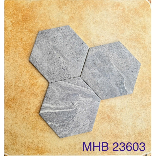 Gạch Lục Giác 20x23cm Màu Xám Khói MIX MÀU