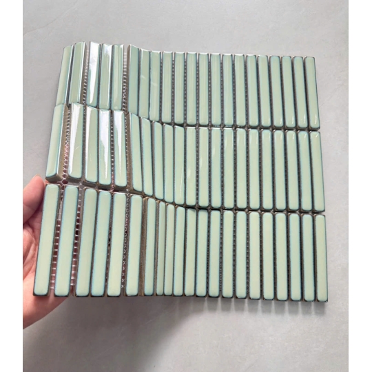 Gạch Mosaic Thẻ Que Màu Xanh Lam Nhẹ MHT 048