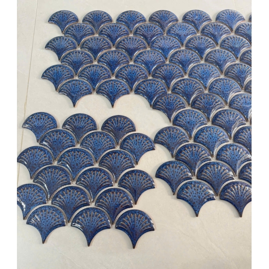 Gạch Mosaic Vảy Cá MHF 02 – Tinh Hoa Nghệ Thuật Trang Trí