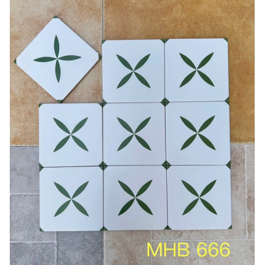 Gạch bông vintage trung tính thanh lịch 200x200mm GB 666