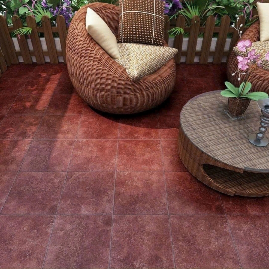 Gạch bông 200x200 – Họa tiết Đông Dương nâu đất GB 206