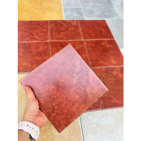 Gạch bông 200x200 – Họa tiết Đông Dương nâu đất GB 206