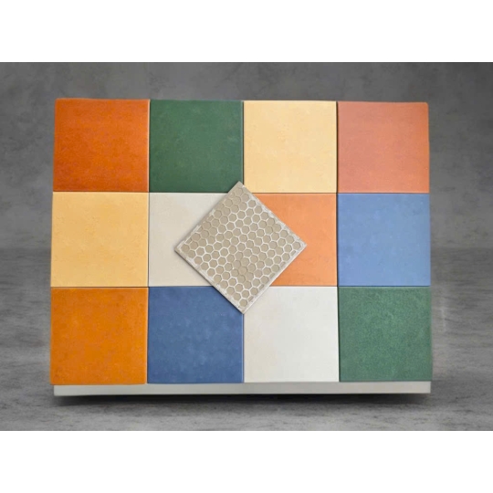 Gạch bông 200x200 – Hoa văn vàng kem sang trọng GB 302