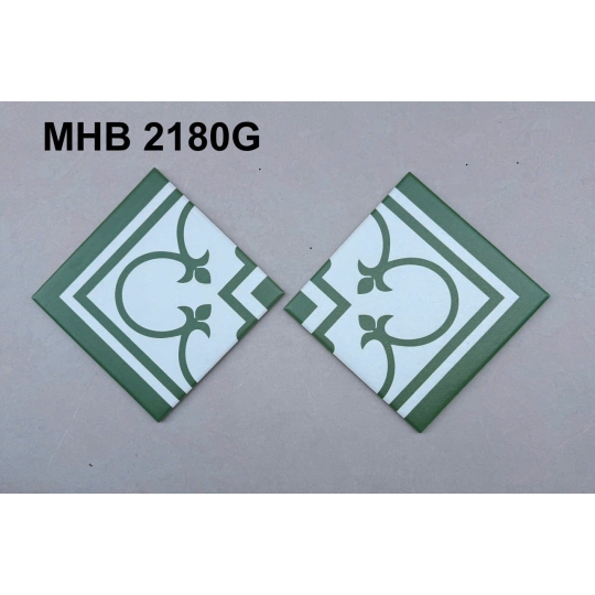 GẠCH VIỀN VÀ GÓC ĐẸP CHO GẠCH BÔNG 200X200MM MÀU XANH LÁ 