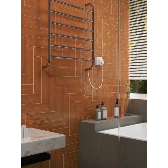 Gạch Thẻ Màu Cam Cháy 75x300mm – Nổi Bật & Ấm Áp Cho Không Gian Cafe AQUA P9