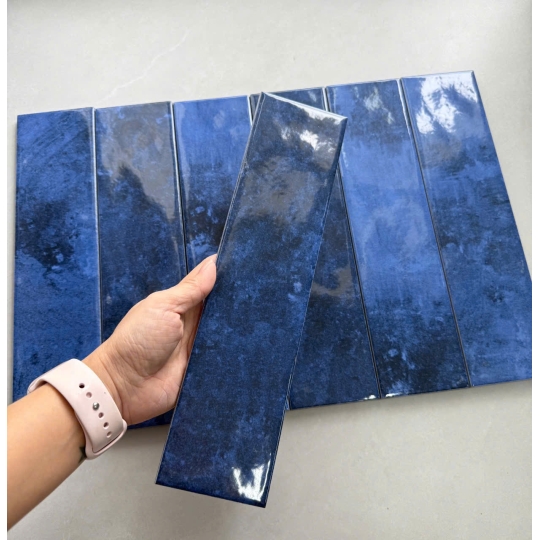 Gạch Thẻ Màu Xanh Biển Sâu 75x300mm – Thanh Lịch & Tĩnh Lặng Cho Không Gian AQUA 75365