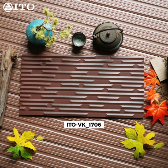 Gạch Trang Trí ITO Akatsuki 25x50cm – Vân Đá Nâu Sáng VK 1706