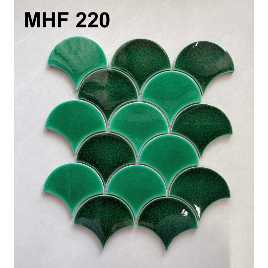 Gạch Mosaic Vảy Cá 295x335mm Màu Xanh – Điểm Nhấn Tươi Mát Cho Không Gian