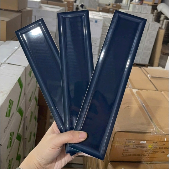 Gạch thẻ 75x300 Xanh coban Aqua 6818