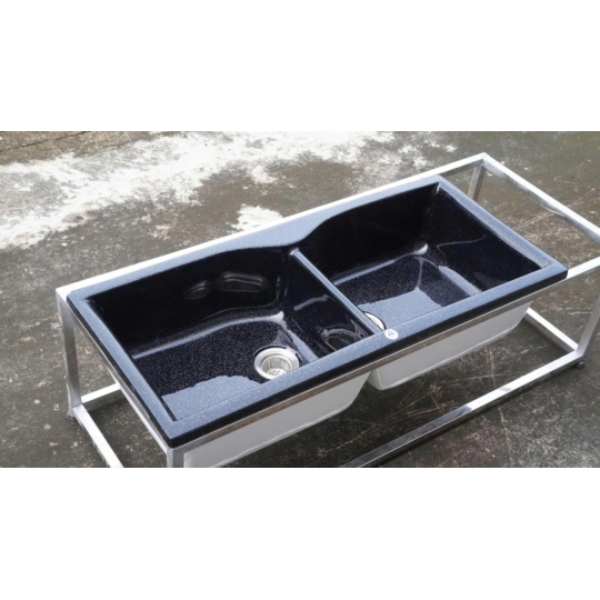 Chậu Đá Rửa Chén Nhân Tạo 2 Ngăn TwinLux S2N-11