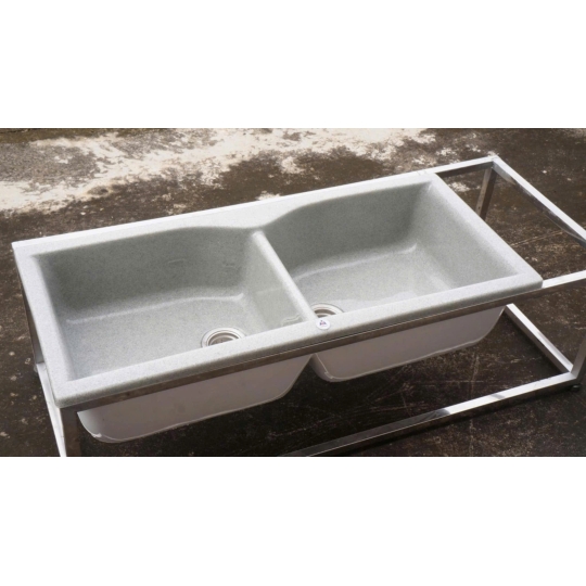Chậu Đá Rửa Chén Nhân Tạo 2 Ngăn TwinLux S2N-11