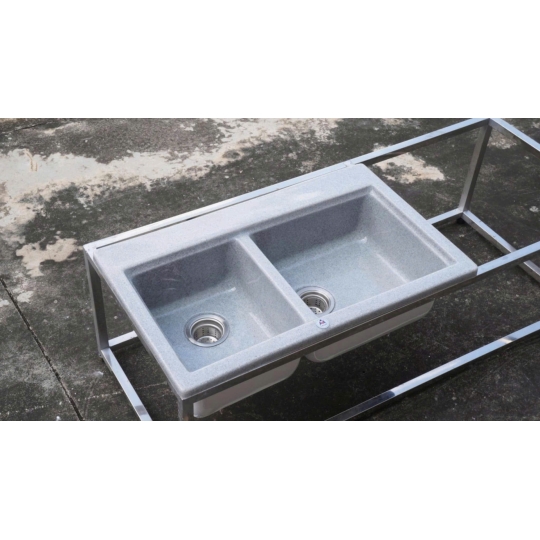 Chậu Đá Rửa Chén Nhân Tạo 2 Ngăn StoneDuo S2N-13