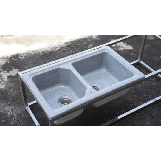 Chậu Đá Rửa Chén Nhân Tạo 2 Ngăn DualElegance S2N-14