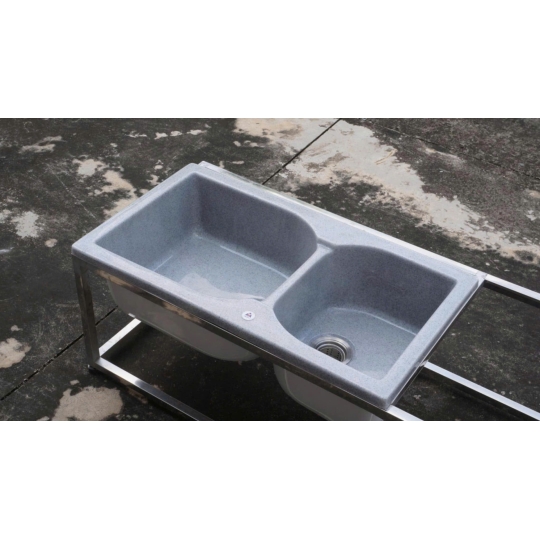 Chậu Đá Rửa Chén Nhân Tạo 2 Ngăn DuoPure S2N-16