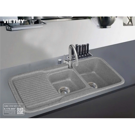 Chậu Đá Rửa Chén Nhân Tạo 2 Ngăn TwinStone S2NC