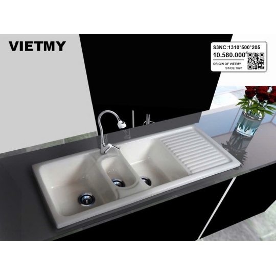 Chậu Rửa Vida 3Ngăn – Giải Pháp Thông Minh Cho Bếp Hiện Đại S3N-01