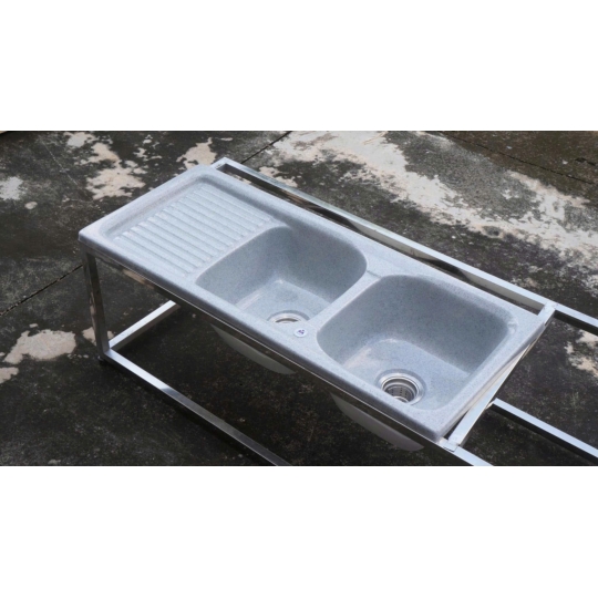 Chậu Đá Rửa Chén Nhân Tạo 2 Ngăn DoubleHarmony S2NC-01