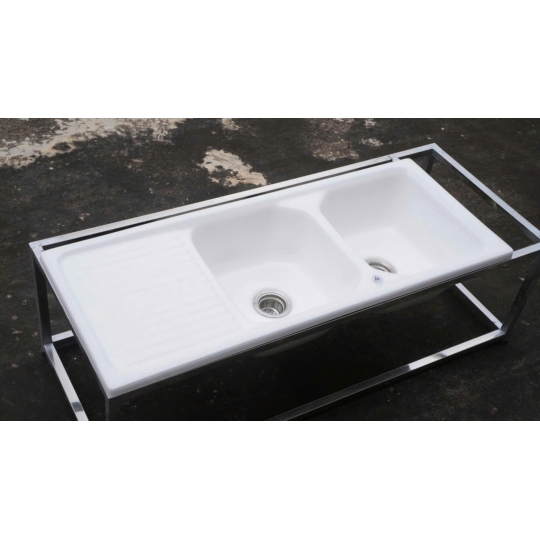 Chậu Đá Rửa Chén Nhân Tạo 2 Ngăn DualModern S2NC-02