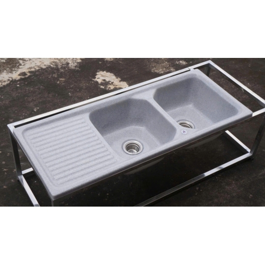 Chậu Đá Rửa Chén Nhân Tạo 2 Ngăn DualModern S2NC-02