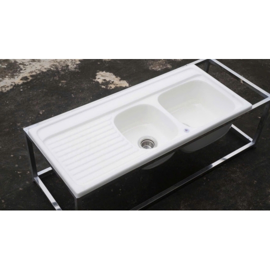 Chậu Rửa Nhân Tạo 2 Ngăn Bàn Chờ Cổ Điển Đông Dương S2NC-03