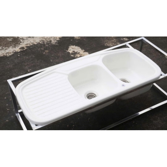 Chậu Đá Tinh Tế Hai Ngăn Bàn Chờ Phong Cách Truyền Thống S2NC-04