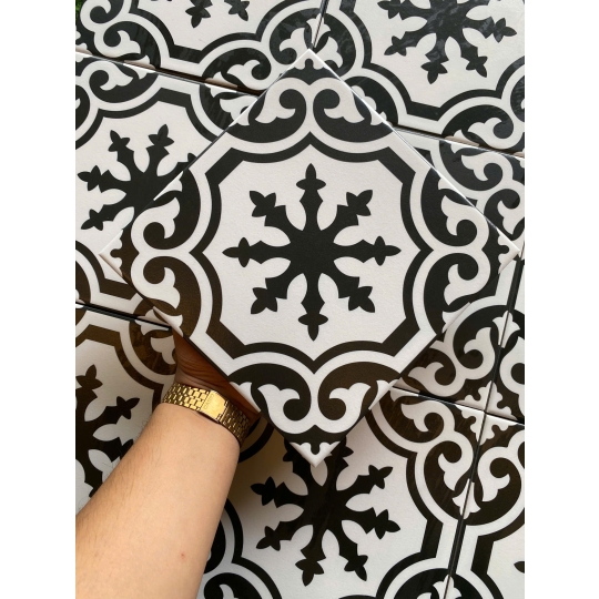 ⚫⚪ Gạch bông porcelain 200x200mm – Indochine cổ điển BH ADP3