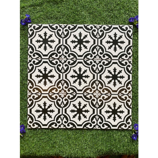 ⚫⚪ Gạch bông porcelain 200x200mm – Indochine cổ điển BH ADP3
