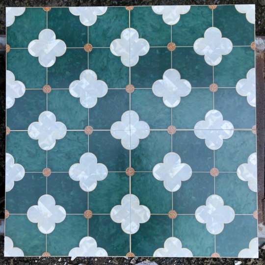 GẠCH BÔNG CỔ ĐIỂN MÀU RÊU GB 3125