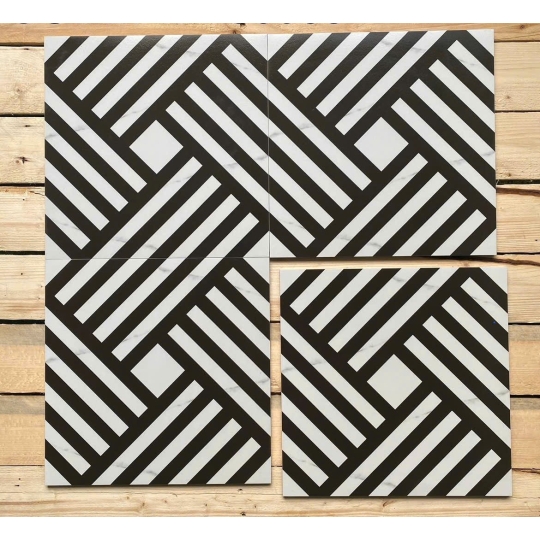 🖤 GẠCH BÔNG 300x300mm HOA VĂN SỌC ĐAN XANH NGỌC – MF3024 BHHOMETILES