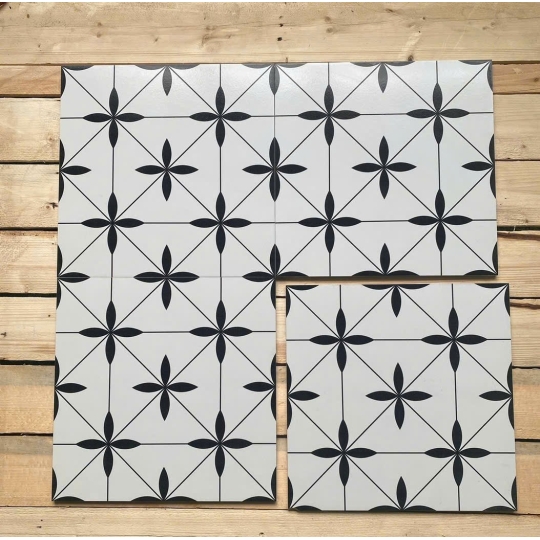 ⚪⚫ GẠCH BÔNG HOA THỊ – TINH GIẢN TRONG MỌI KHÔNG GIAN 300x300mm BHHOMETILES