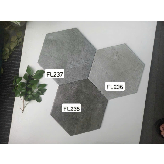 Gạch Lục Giác 20x23cm Màu Xám Khói MIX MÀU