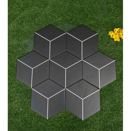 🖤 GẠCH LỤC GIÁC 20x23cm 3D MÀU ĐEN – BIỂU TƯỢNG CỦA PHONG CÁCH TỐI GIẢN HIỆN ĐẠI BHHOMETILES