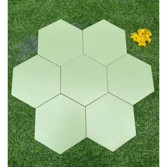 💚 GẠCH LỤC GIÁC 20x23cm XANH LÁ NON – MÀU XANH CỦA SỰ BÌNH YÊN BHHOMETILES