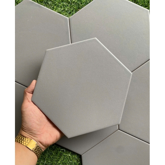 Gạch Lục Giác 20x23cm Màu Xám Bóng LG 23008
