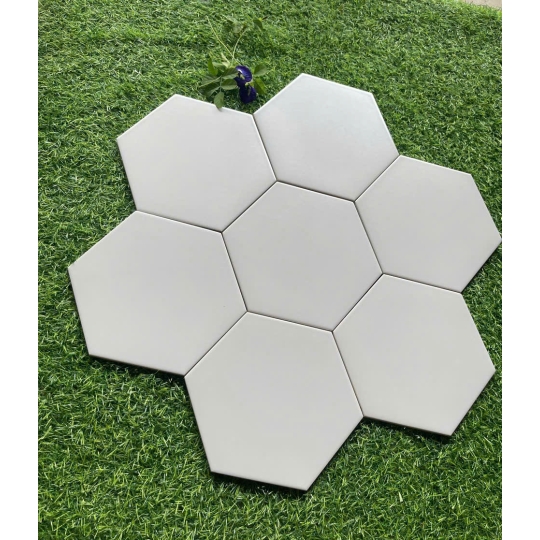Gạch Lục Giác 20x23Cm Trắng Trơn LG 201