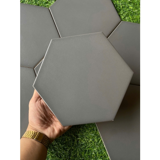 Gạch Lục Giác 20x23cm Màu Xám Bóng LG 23008