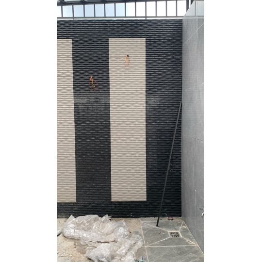 Gạch ITO Kumo 25x50cm – Xám Gợn Mây 3D VK 3705