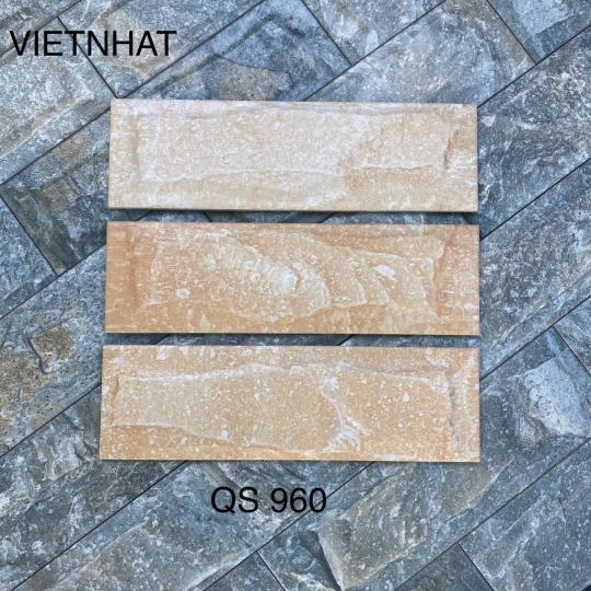 Gạch Thẻ Giả Đá 9x30cm Việt Nhật Ốp Tường Rào Mới Nhất