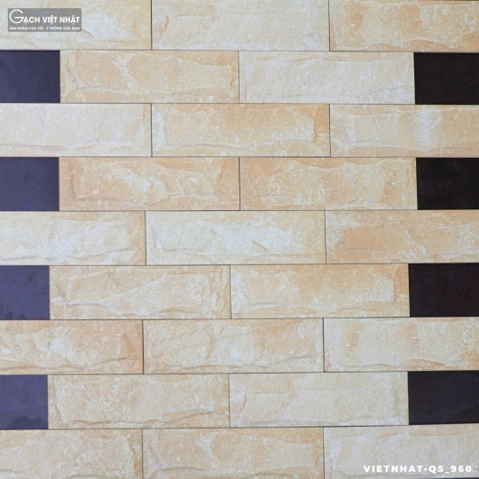 Gạch Thẻ Giả Đá 9x30cm Việt Nhật Ốp Tường Rào Mới Nhất