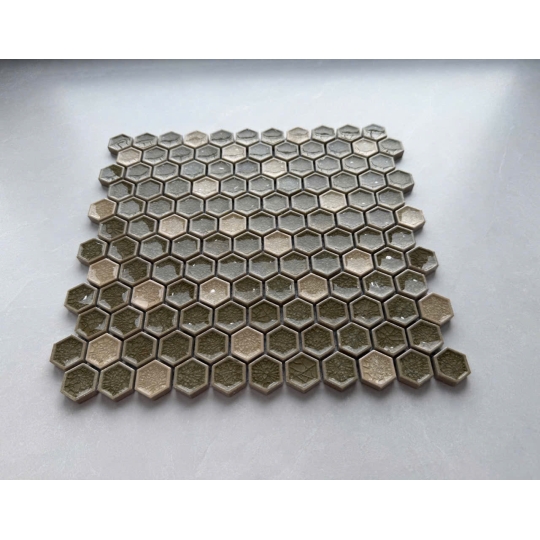 Gạch Mosaic Lục Giác MHG 9518 – Phối Ngẫu Tinh Tế Cho Không Gian Đẳng Cấp