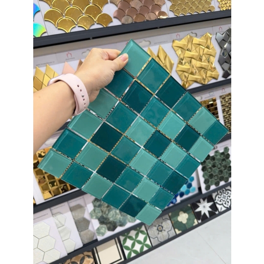 Gạch Mosaic 300x300mm Xanh Biển Ngọc – Thanh Lọc Không Gian Sống