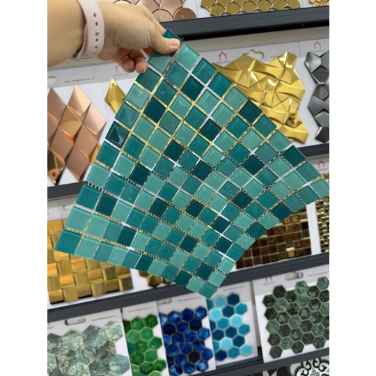 Gạch Mosaic 300x300mm Xanh Đại Dương 25x25mm – Hơi Thở Của Sự Tĩnh Lặng